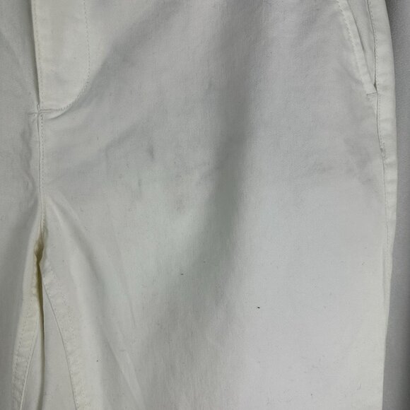 Loft Womens White Monroe Slim Fit Cropped Pants Size 6P Cotton & Spandex - Picture 2 of 6